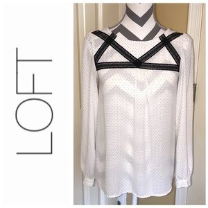 Loft polka dot shirt